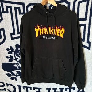 Thrasher Black Hoodie Size Medium Y2K Sweater